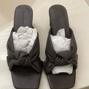 Banana Republic New Chocolate Brown Kitten Heel Sandal